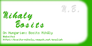 mihaly bosits business card